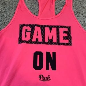Bright pink GAME ON workout tank- VS PINK- XS but could fit up to a medium -
